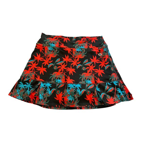 Dona Jo Palm Tree Print Athletic Skort Womens Size 2 Golf Tennis Athleisure - Picture 1 of 13